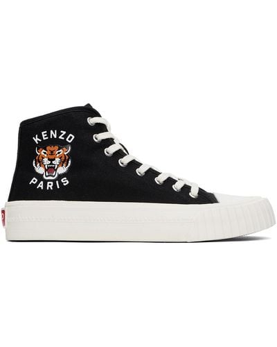 KENZO キャンバス Paris Foxy ハイカットスニーカー - ブラック