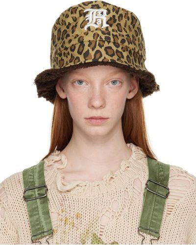 R13 Khaki Leopard Bucket Hat - Green
