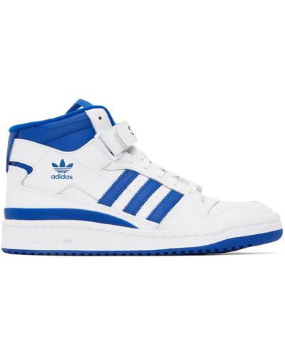 adidas Originals Baskets forum blanc et bleu - Noir