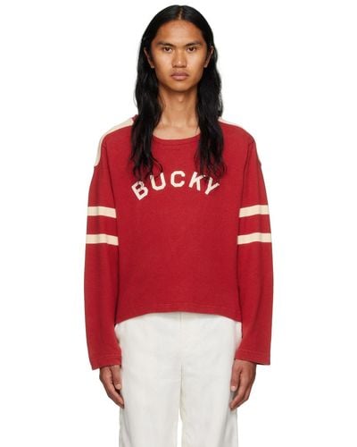 Bode Red 'bucky' Sweatshirt
