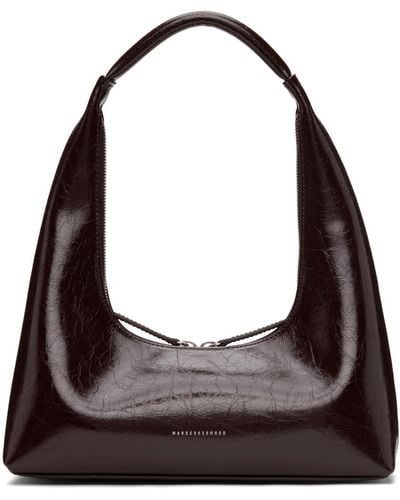 Marge Sherwood Crinkled Leather Shoulder Bag - Brown