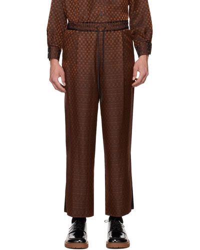 Rito Structure Reversible Trousers - Brown