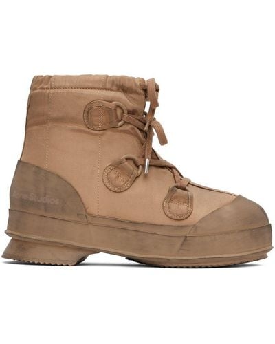 Acne Studios Brown Vulcanized Lace-up Boots