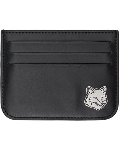 Maison Kitsuné Fox Head Card Holder - Black