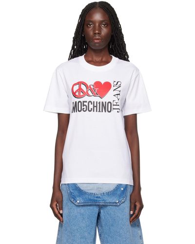Moschino Jeans 'peacelove' T-shirt - Red