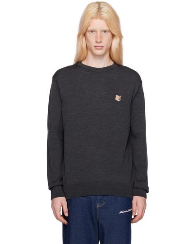 Maison Kitsuné Fox Head Sweater - Black