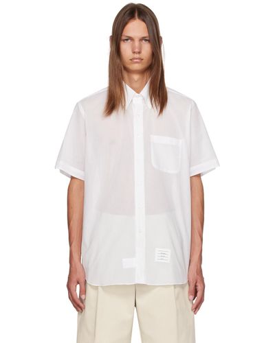 Thom Browne Thom e chemise blanche à boutons