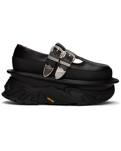 Toga Chaussures oxford de style charles ix noires à plateforme