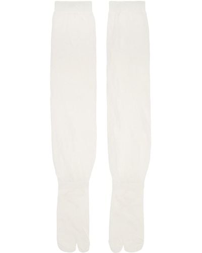 Issey Miyake Chaussettes twining blanches