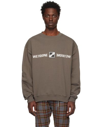 we11done Patched Mirror Sweatshirt - Brown