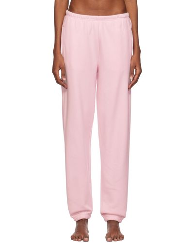 Skims Pantalon de survêtement rose - cotton fleece