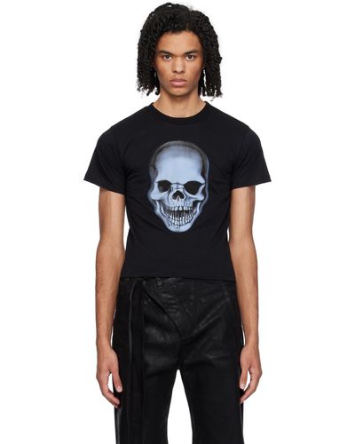 OTTOLINGER T-shirt noir à image de crâne et logo imprimés