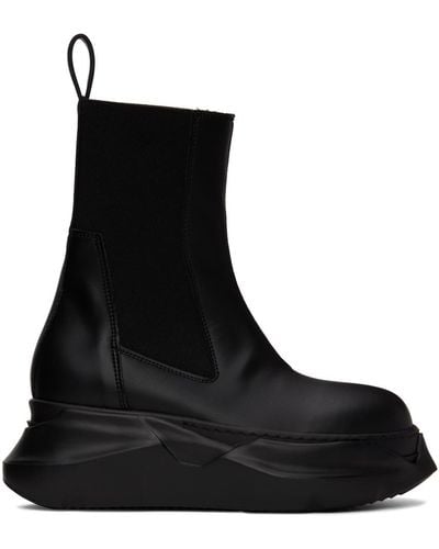 Rick Owens Abstract Chelsea Boots - Black