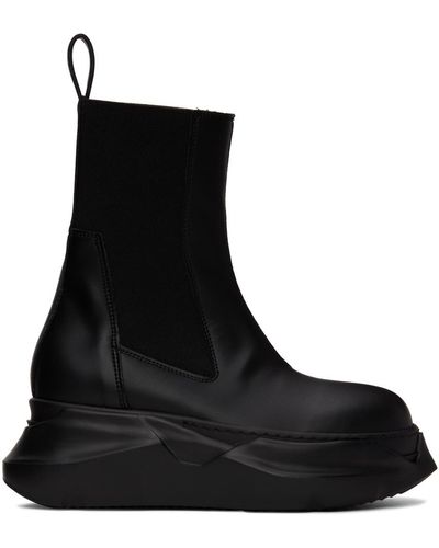 Rick Owens Bottes chelsea abstract noires