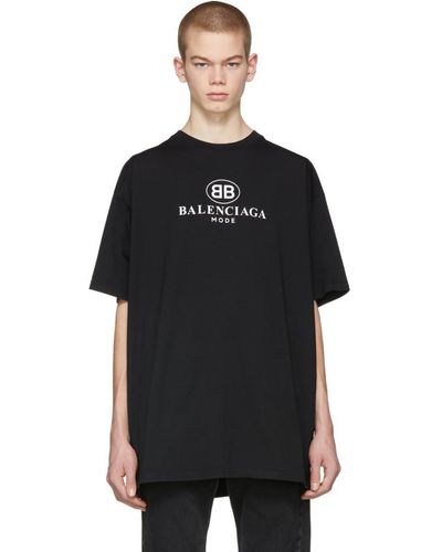 Balenciaga T-shirt noir BB Mode