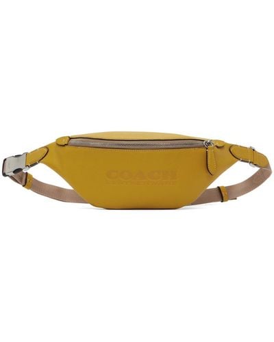COACH Yellow Charter 7 Belt Bag - Black