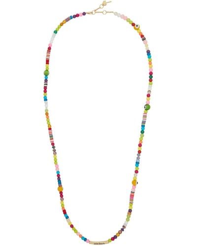 Palm Angels Colour Long Logo Rainbow Necklace - Multicolour