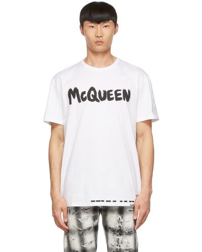 Alexander McQueen T-shirt blanc en coton