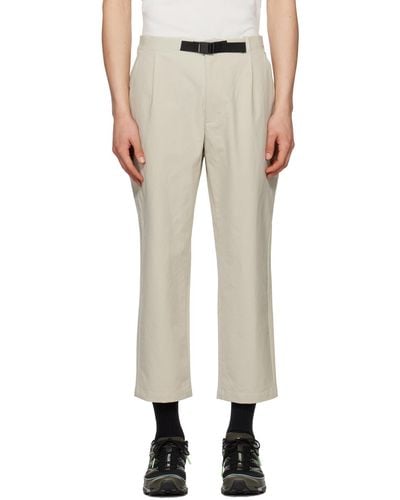 Goldwin Win One-tuck Trousers - Natural