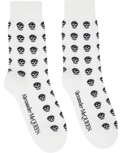 Alexander McQueen White Skull Socks