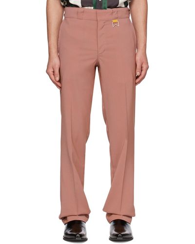 Rhude Pink Four-pocket Trousers - Multicolour
