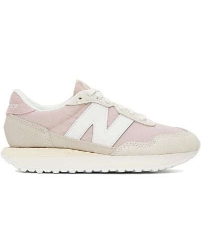 New Balance Pink & White 237 Sneakers - Black