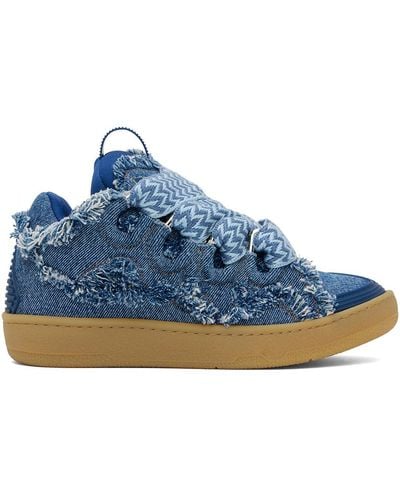 Lanvin Curb Denim Sneakers - Blue