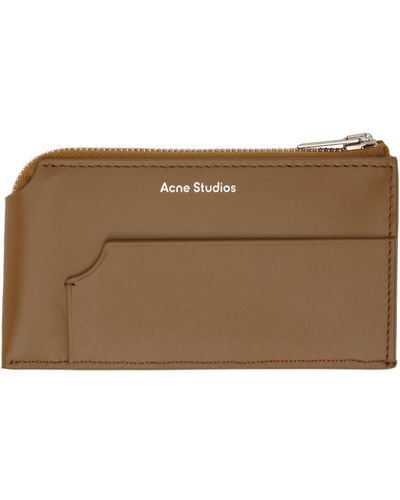 Acne Studios Brown Zip Wallet - Black