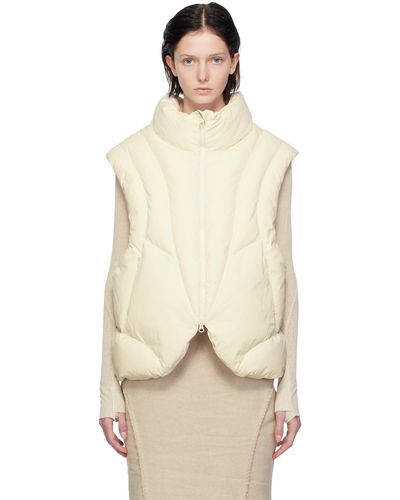 Hyein Seo Off- Padded Reversible Vest - Natural