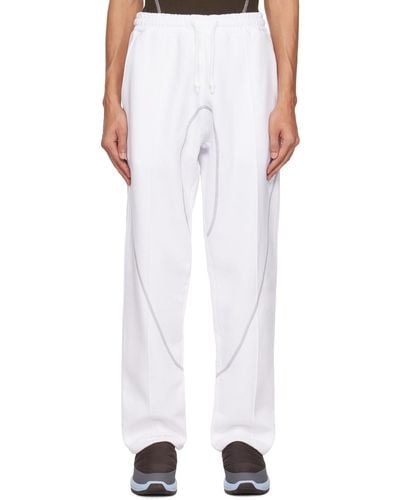 Saul Nash Overlock Stitch Lounge Trousers - White