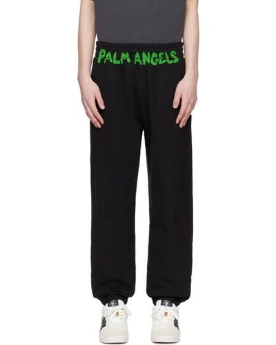 Palm Angels ロゴプリント スウェットパンツ - ブラック