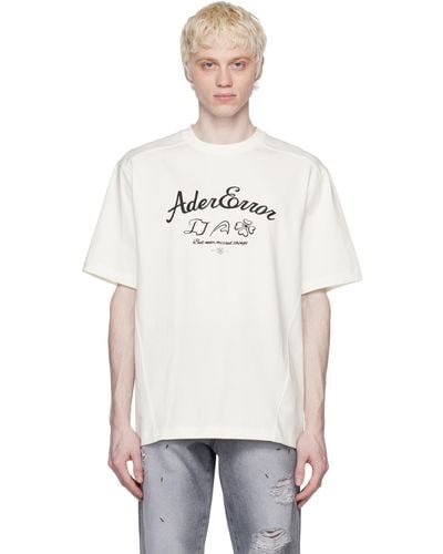 Adererror ホワイト Sollec Tシャツ