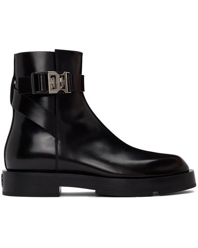 Givenchy Squa Buckle Ankle Boots - Black