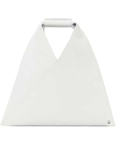 MM6 by Maison Martin Margiela White Mini Triangle Tote