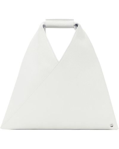 MM6 by Maison Martin Margiela Mini cabas triangulaire blanc
