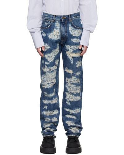 424 Distressed Jeans - Blue