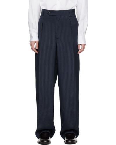 Giorgio Armani Stripe Trousers - Blue