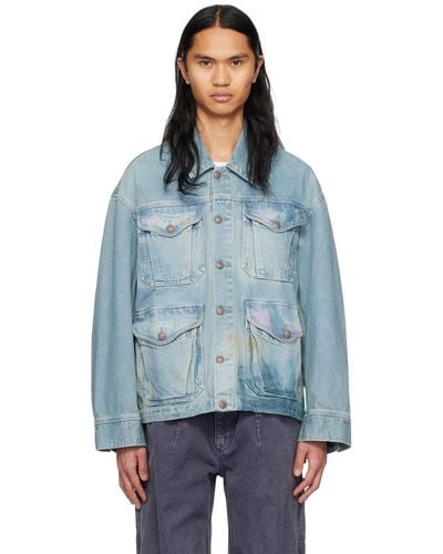 R13 Trucker Denim Jacket - Blue