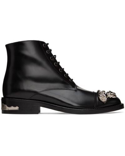 Toga Embellished Ankle Boots - Black