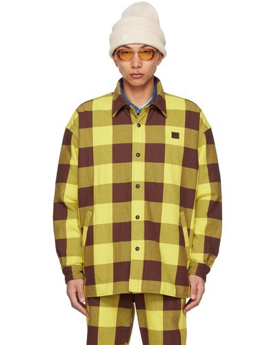 Acne Studios Yellow & Brown Padded Shirt - Multicolour