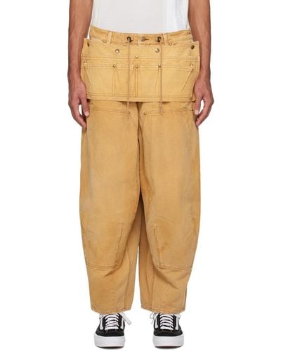 Needles Tan H.d. Apron Pants - Natural