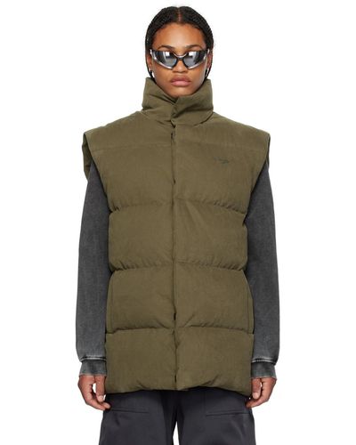 we11done Quilted Down Vest - Green