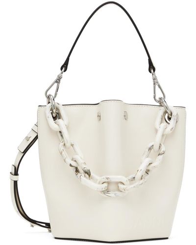 Ganni Off-white Diamond Bucket Bag