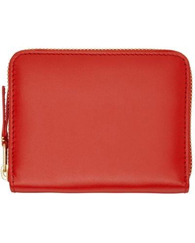 Comme des Garçons Comme Des Garçons Wallets Leather Multicard Zip Card Holder - Red