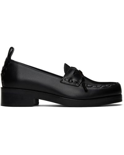STEFAN COOKE Polished Leather Loafers - Black
