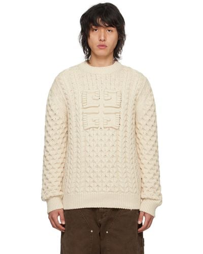 Givenchy Sweater With Logo, - Natural