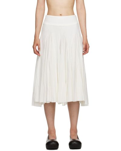 Edward Cuming Paneled Skirt - White