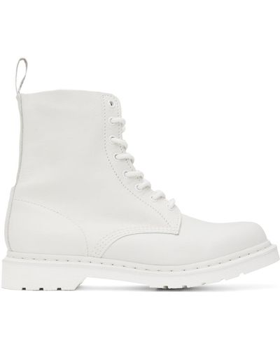 Dr. Martens 1460 MONO Smooth Lacet Up Boots Bott - Blanc