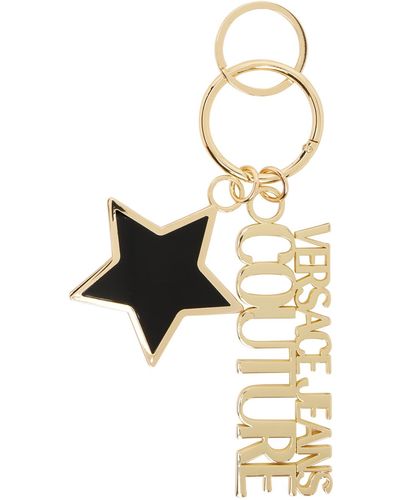 Versace Jeans Couture Black & Gold Stars Keychain - Multicolour