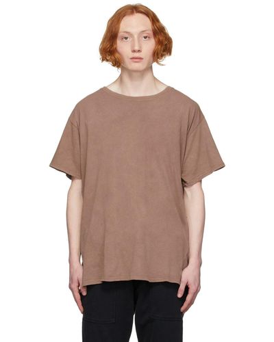 Greg Lauren Recycled Cotton T-shirt - Brown